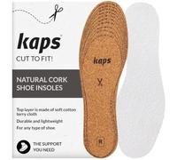 Kaps Natural Cork Insoles with Terry Cloth, Ultra Light Shoe Insoles Men and Women, Cork Frotte