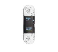 Kaps Polyester Waterproof Skate Laces - Exceptional Tensile Strength 190 daN - Water Resistant - For Ice Hockey Skates - White & Black - 330cm
