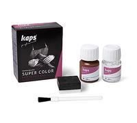 Kaps professional leather colour “Super Color” and “Preparer” for natural leather, synthetic and textile (25 ml each) for the care and repair of leather shoes, assorted colours Brandy 171