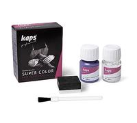 Kaps professional leather colour “Super Color” and “Preparer” for natural leather, synthetic and textile (25 ml each) for the care and repair of leather shoes, assorted colours Violett 123