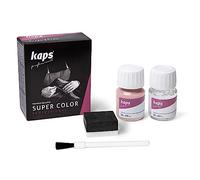 Kaps professional leather colour “Super Color” and “Preparer” for natural leather, synthetic and textile (25 ml each) for the care and repair of leather shoes, assorted colours Rosa 124