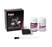 Kaps professional leather colour “Super Color” and “Preparer” for natural leather, synthetic and textile (25 ml each) for the care and repair of leather shoes, assorted colours Eiche 177