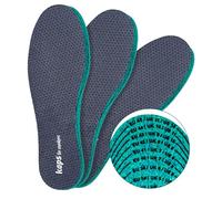 Kaps Regreen Cushioned Insoles for Trainers, Sneakers, Shoes, Boots, Recycled PU Foam, Trim-to-Fit up to 30cm, Breathable Comfort, 3 Pairs Set for Men and Women, Cut to Fit