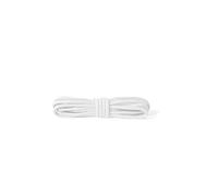 Kaps Round Thin Laces, quality 2mm wide 100% cotton shoe laces for casual and fashion footwear, made in Europe, 1 pair (60 cm - 24 inch - 3 to 4 eyelet pairs / 01 - white)