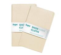 Kaps Shoe Polish Cloth, 2 Pack - 100% Cotton for Polishing & Cleaning