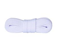 Kaps Sneakers Laces, quality durable shoe laces for casual footwear, made in Europe, 1 pair, many colours and lengths (120 cm - 47 inch - 7 to 9 eyelet pairs - white)