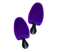 Kaps Velour Foam Shoe Trees with Handle, Ballerina Round Oval Shoe Tree, Velvet Toe Puff Foam Shoe Shaper with Hygienic Formula (Purple)