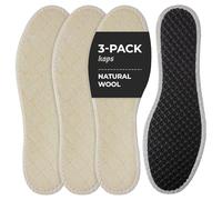 Kaps Wool and Alu Winter Shoe Insole, Set of 3 Pairs, Insulating and Odour Busting Shoe Inserts For Men and Women’s Boots and Shoes, Alu Tech Insoles, Warm and Comfy, 3 Pair Pack (46 EUR / 12 UK Men)
