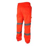 Kapton Hi Visibility Combat Multi Pocket Warm Bottoms Sizes: S-5XL Orange Yellow Joggers Fleece Cargo Reflective Mens High Viz Outdoor Work Pockets Comfort Reflective 3M Trousers