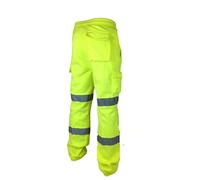 Kapton Hi Visibility Combat Multi Pocket Warm Bottoms Sizes: S-5XL Orange Yellow Joggers Fleece Cargo Reflective Mens High Viz Outdoor Work Pockets Comfort Reflective 3M Trousers