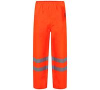 Kapton Hi-Viz-Hi-Vis-High-Visibility-Trouser-Raincover Waterproof Trousers,Top-Jogger Hi-Viz-High Work Trouser Yellow Orange Navy Black (Orange, Large)