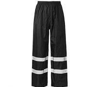 Kapton Hi-Viz-Hi-Vis-High-Visibility-Trouser-Raincover Waterproof Trousers,Top-Jogger Hi-Viz-High Work Trouser Yellow Orange Navy Black (Black, 2X Large)