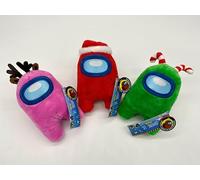 KAPTOYS Among Us Plush Christmas 3 Pack - Santa - Candy Cane - Reindeer Gift Stocking filler Among Us fans from birth