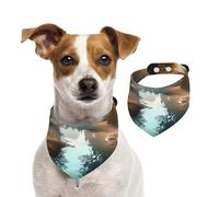 Kapu Forest HD Pet Scarf Dog Bandanas Spring Summer Soft Cotton Puppy Scarfs Adjustable Accessories for Small Medium Large Girl Boy Pup Large