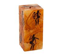 Kapula South African Cube Candle - Hand Painted Original Bushmen Design - Premium Wax with Single Wick - Long Burn Time - Stylish Home Decor - 5 x 5 x 11 cm