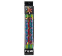 Kapula South African Dinner Candles Pair - Fair Trade - Hand Painted Decorative Candles - Carousel Design - 2 x 23cm