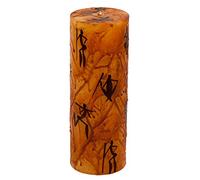 Kapula South African Pillar Candle - Hand Painted Original Bushmen Design - Premium Wax with Single Wick - Long Burn Time - Stylish Home Decor - 7 x 20 cm