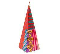 Kapula South African Pyramid Candle - Fair Trade - Hand Painted Decorative Candle - Carousel Design - 7 x 20cm