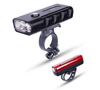 KAPV SINCE DAY ONE 3 LED Bike Light, USB Rechargeable Bicycle Headlight,1500 Lumens, PowerBank, Super Bright Front Lights & Rear LED Cycling Light, Bicycle LED Accessories Fits All Bicycles