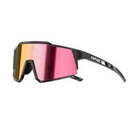 KAPVOE 4 Lens Cycling Glasses UV400 TR90 for Men and Women K9022 | 4 Lenses: Red PC Day, Black Polarised, Clear Night, Yellow Low Light; UV400, approx. 34g TR90