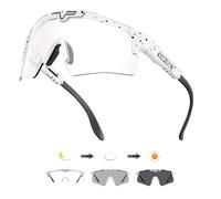 KAPVOE Photochromic Cycling Glasses Men Women Clear Sports Sunglasses Adjustable TR 90 Frame Mountain Bike Sunglasses MTB Bicycle Riding K100