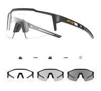 KAPVOE Photochromic Cycling Glasses Men Women Sunglasses MTB Mountain Bike Clear Youth Riding Clear Black 11