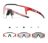KAPVOE Photochromic Cycling Glasses Men Women Sunglasses MTB Mountain Bike Clear Youth Riding Clear Red 05