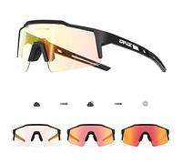 KAPVOE Photochromic Cycling Glasses Men Women Sunglasses MTB Mountain Bike Clear Youth Riding Red White 02