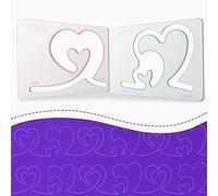 Kapyoo Quilting Rulers and Templates Quilting Templates for Machines Quilting Heart Shaped Free Motion Quilting Templates (Design A&B)