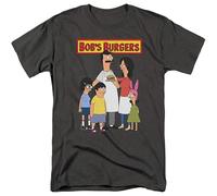 KAQlMAO Bob's Burgers Bob and Family T Shirt Black XXL