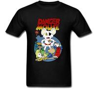 KAQlMAO by Men's Danger Mouse T Shirt Black L