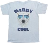KAQlMAO Daddy Cool Fathers T-Shirt Gift for Dad Birthday Fathers Day White S