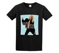 KAQlMAO Ellie Goulding On My MindCasual Round Neck T Shirt Black 3XL