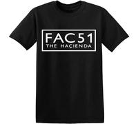 KAQlMAO Fac 51 T-Shirt Rave Hacienda Factory Records Dance Music Joy Happy Mondays RoseCasual Round Neck T Shirt Black XXL