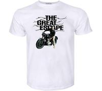 KAQlMAO Men o-Neck Tshirt Fashion Brand t-Shirt The Great Escape T Shirt Popular Men's Short Sleeve EuroVintage T Shirt Short Sleeve Funny Top White XL