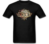 KAQlMAO Men's Path of Exile Game Logo T Shirt Black L