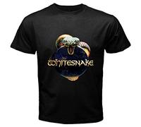 KAQlMAO White Snake White Snake T-Shirt Graphic Tee Printed Top for Mens Black L