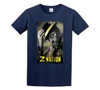 KAQlMAO Z Nation Video PostersVintage T Shirt Short Sleeve Funny Top Navy 3XL