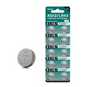KAQNTUD 10 Pieces LR43 Alkaline Button Batteries 1.5V Capacity Replacement AG12/SR43W/SR43/386 For Various Electronic Devices Button Battery