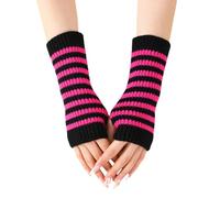KAQNTUD 2pcs Versatiles Stripes Mittens Outdoor Activity Gloves Personality Styles For Running Cycling Skiing Outdoor Activity