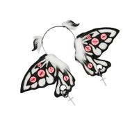 KAQNTUD Anime Hairband for Party Japanese Moth Wing Hairhoop Halloween Theme Event Hairband Masquerades Dressingup Headpiece