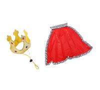 KAQNTUD Dog King Capes and Golden Crowns Soft Spandex Adjustable Pet Queen Princess Outfit for Safe Photo Costume Festive Outfit