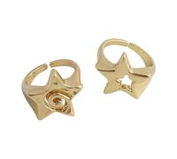 KAQNTUD Hollowed Star Finger Joint Rings Simple Star Multifunctional Rings Accessory for Any Outfit