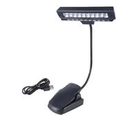 KAQNTUD USB and AA Battery Powered Clip On 10 LED Light, Adjustable Angled for Reading and Outdoor