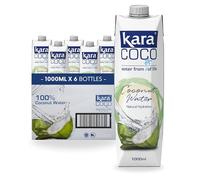 Kara Coconut Water 1ltr x 6 Bottles - Replenishing Refreshment for Natural Hydration, Coconut, Packed With Electrolytes, Gluten Free