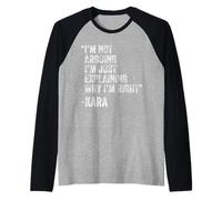 Kara Quote Funny Birthday Custom Name Idea Engineer Raglan Baseball Tee