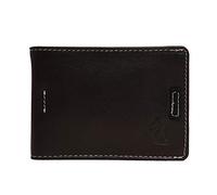 KARA Unisex Leather Money Clipper Bi fold Wallet with Pull Tab for Cards, Brown, M, Casual
