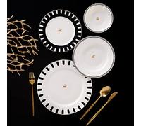 Karaca 50th Anniversary Signature Collection Korea 24-Piece Tableware for 6 People, Premium Quality, Healthy and Hygienic, Modern Design, Perfect for Everyday Use