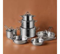 Karaca Ada 12-Piece Stainless Steel Induction Cookware (Pot & Pan) Set