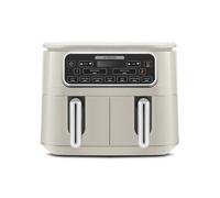 Karaca Air Cook 8-in-1 Dual XXXL Air Fryer with Stew Function, 8L, 2500W, 8 Cooking Functions, Large Meal Volume with Less Fat, Odourless and Smokeless Cooking, Adjustable Cooking Time, Starlight